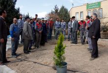 گزارش تصویری از آئیین درختکاری و تقدیر ازهمکاران فضای سبز دانشگاه